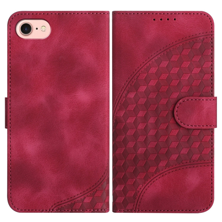 YX0060 Elephant Head Embossed Phone Leather Case with Lanyard