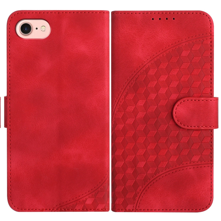 YX0060 Elephant Head Embossed Phone Leather Case with Lanyard