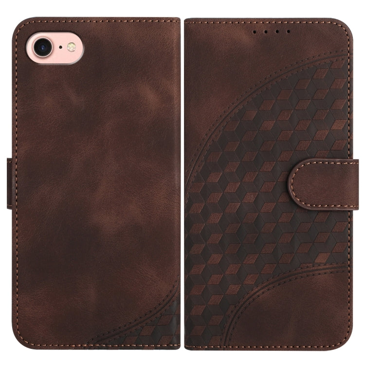 YX0060 Elephant Head Embossed Phone Leather Case with Lanyard