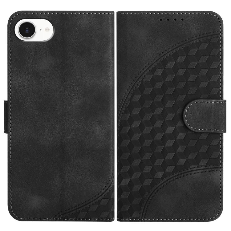 YX0060 Elephant Head Embossed Phone Leather Case with Lanyard