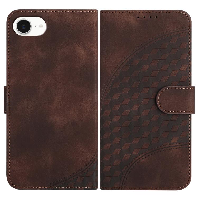 YX0060 Elephant Head Embossed Phone Leather Case with Lanyard