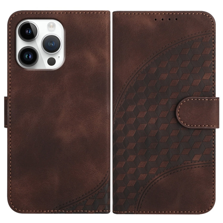 YX0060 Elephant Head Embossed Phone Leather Case with Lanyard
