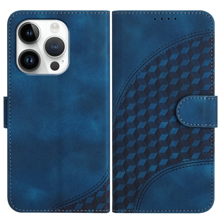 YX0060 Elephant Head Embossed Phone Leather Case with Lanyard