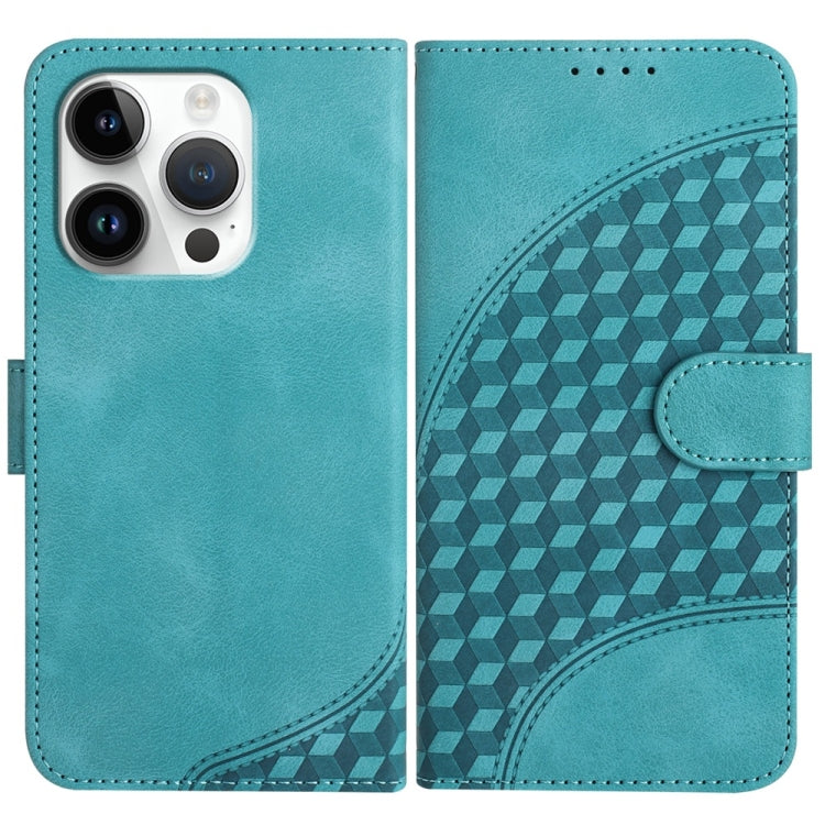 YX0060 Elephant Head Embossed Phone Leather Case with Lanyard