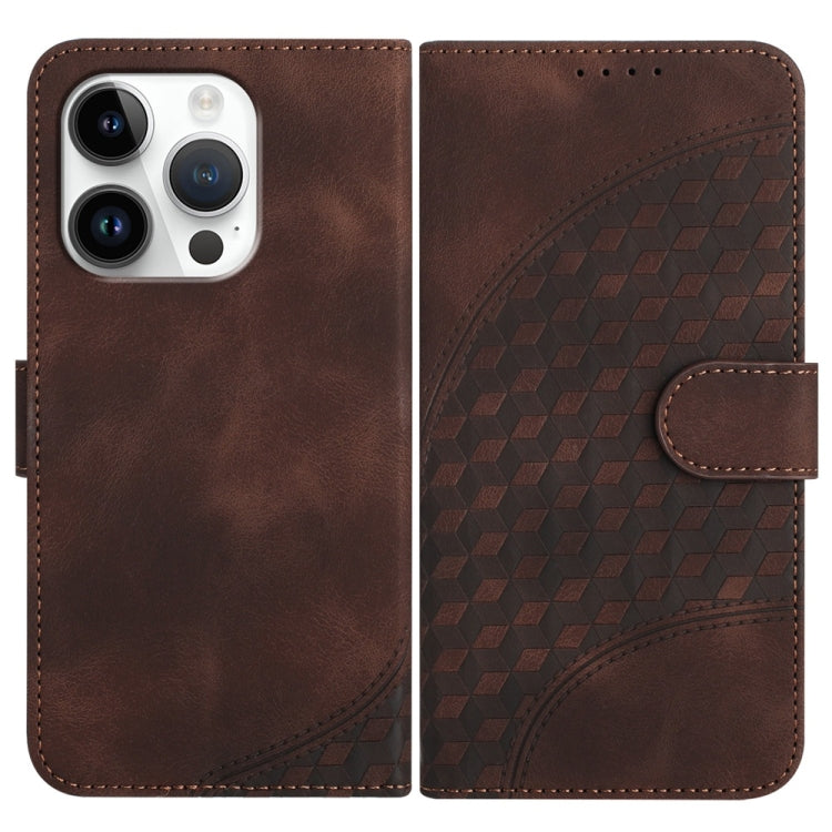 YX0060 Elephant Head Embossed Phone Leather Case with Lanyard
