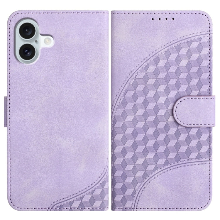 YX0060 Elephant Head Embossed Phone Leather Case with Lanyard