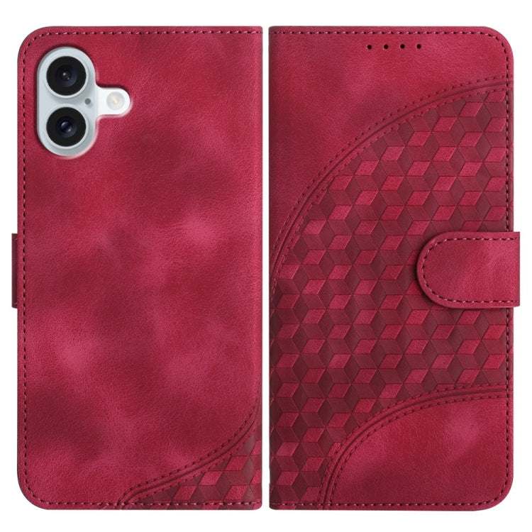 YX0060 Elephant Head Embossed Phone Leather Case with Lanyard
