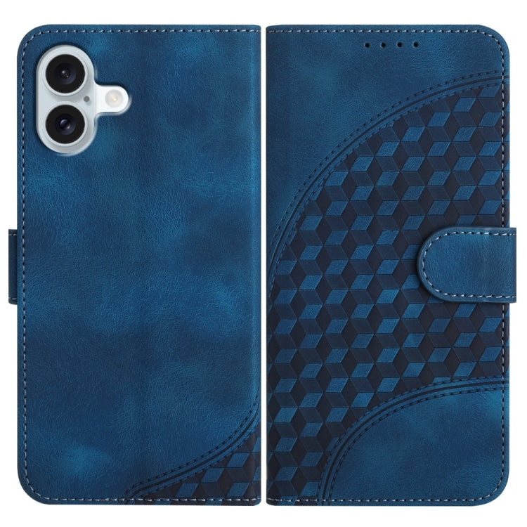 YX0060 Elephant Head Embossed Phone Leather Case with Lanyard