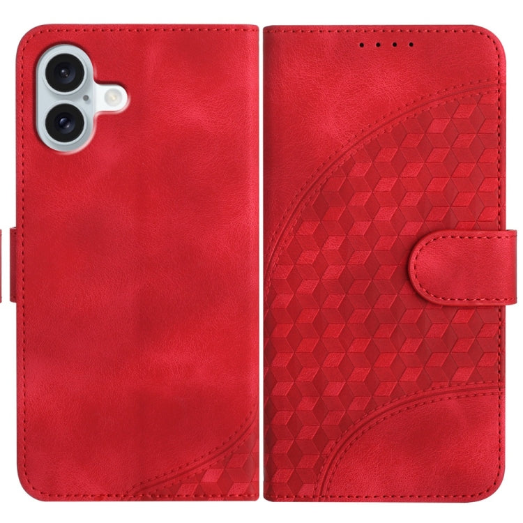 YX0060 Elephant Head Embossed Phone Leather Case with Lanyard