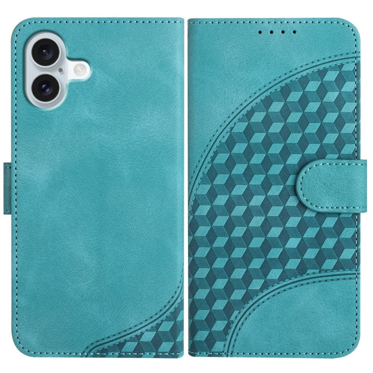 YX0060 Elephant Head Embossed Phone Leather Case with Lanyard