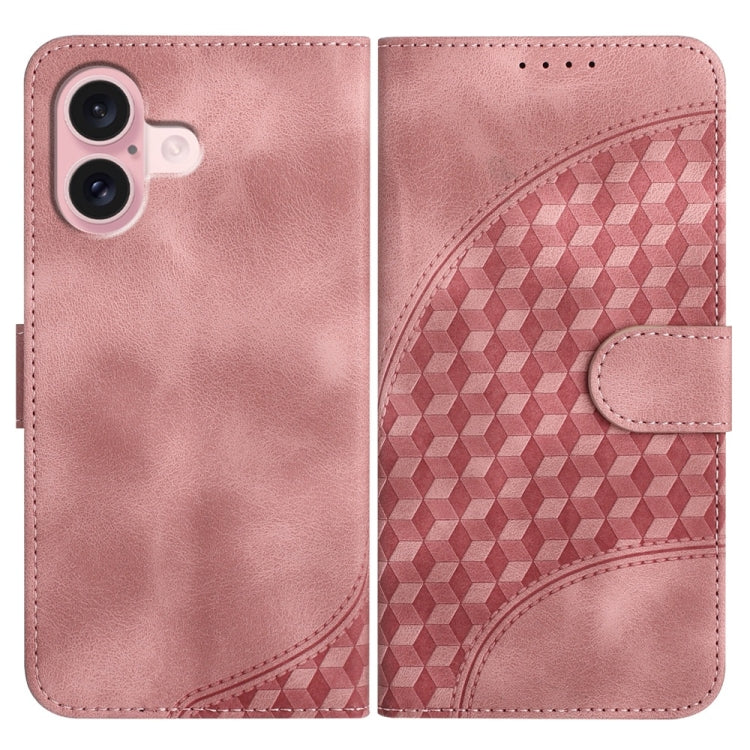 YX0060 Elephant Head Embossed Phone Leather Case with Lanyard