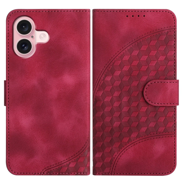 YX0060 Elephant Head Embossed Phone Leather Case with Lanyard