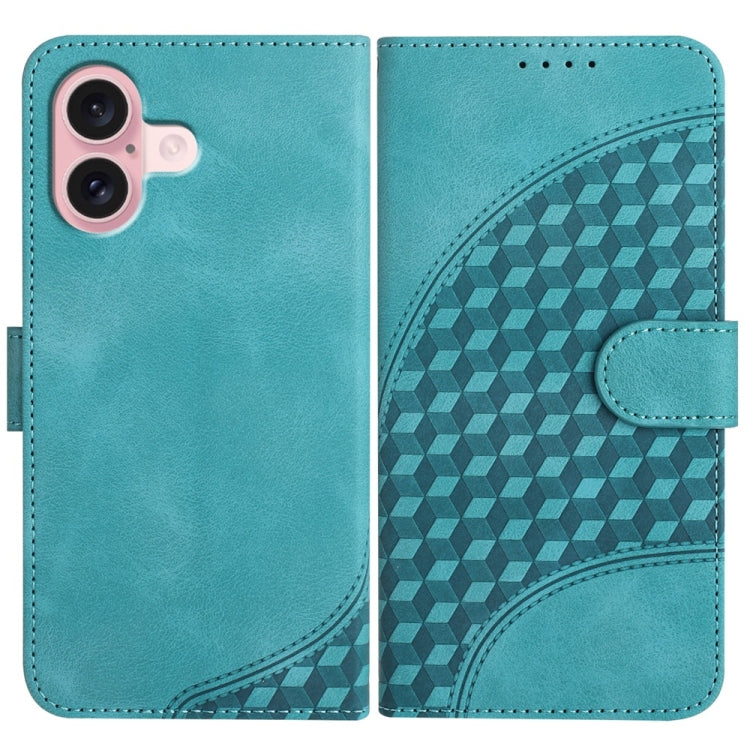 YX0060 Elephant Head Embossed Phone Leather Case with Lanyard
