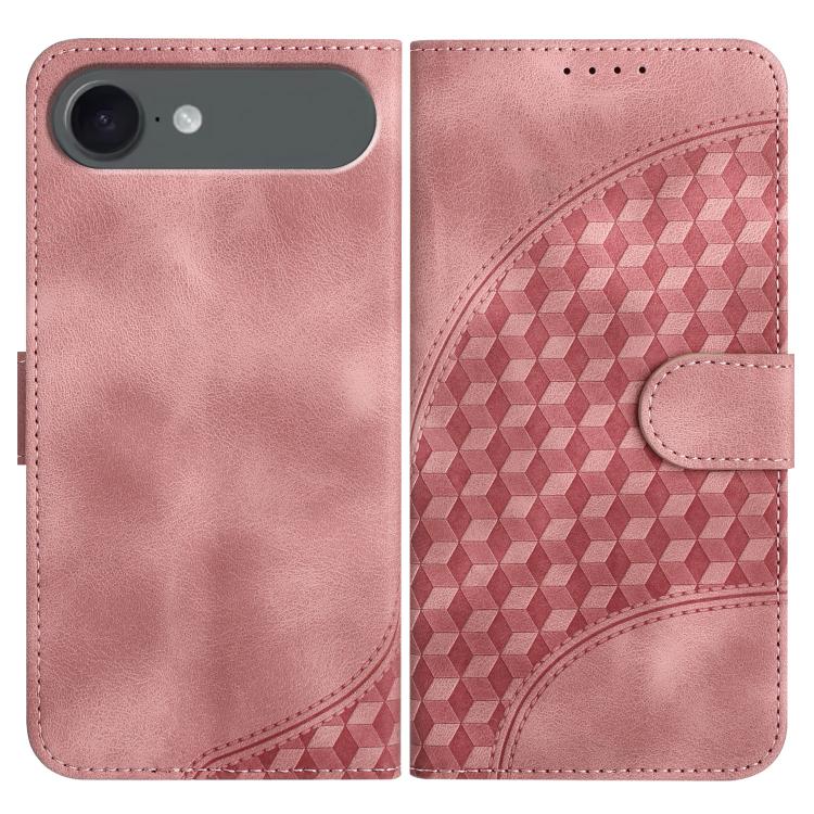 YX0060 Elephant Head Embossed Phone Leather Case with Lanyard