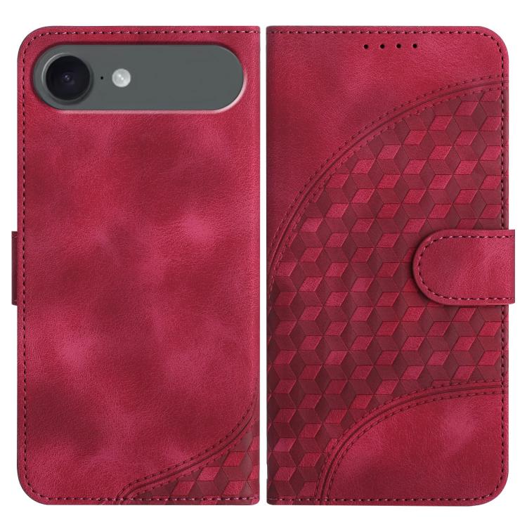 YX0060 Elephant Head Embossed Phone Leather Case with Lanyard