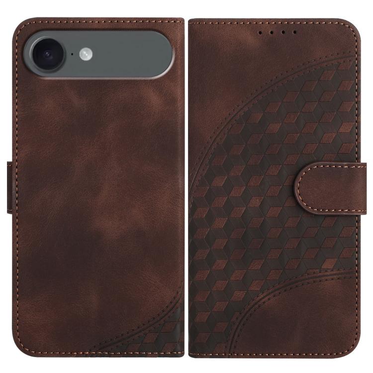 YX0060 Elephant Head Embossed Phone Leather Case with Lanyard
