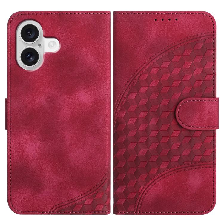 YX0060 Elephant Head Embossed Phone Leather Case with Lanyard