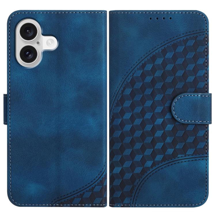 YX0060 Elephant Head Embossed Phone Leather Case with Lanyard