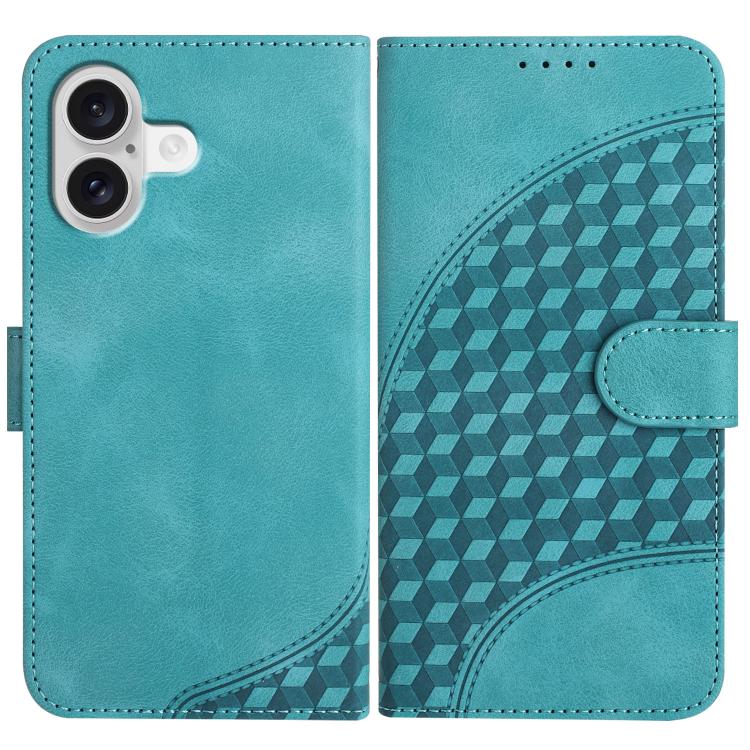 YX0060 Elephant Head Embossed Phone Leather Case with Lanyard