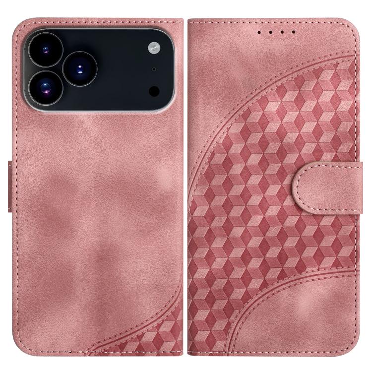 YX0060 Elephant Head Embossed Phone Leather Case with Lanyard