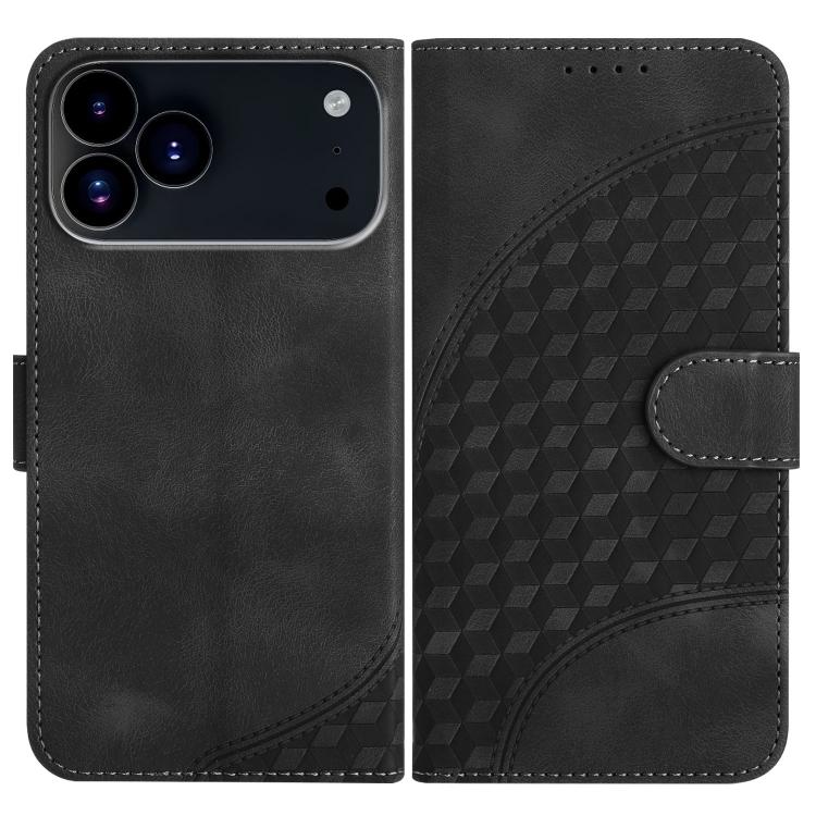 YX0060 Elephant Head Embossed Phone Leather Case with Lanyard