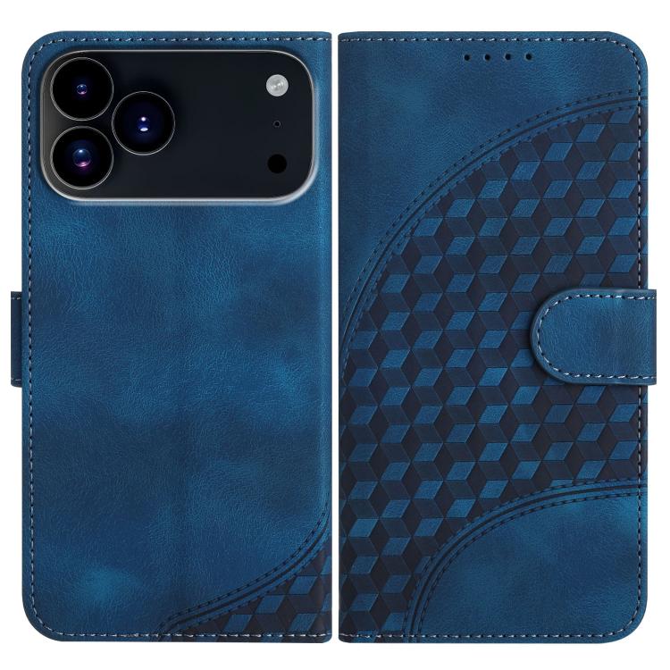 YX0060 Elephant Head Embossed Phone Leather Case with Lanyard