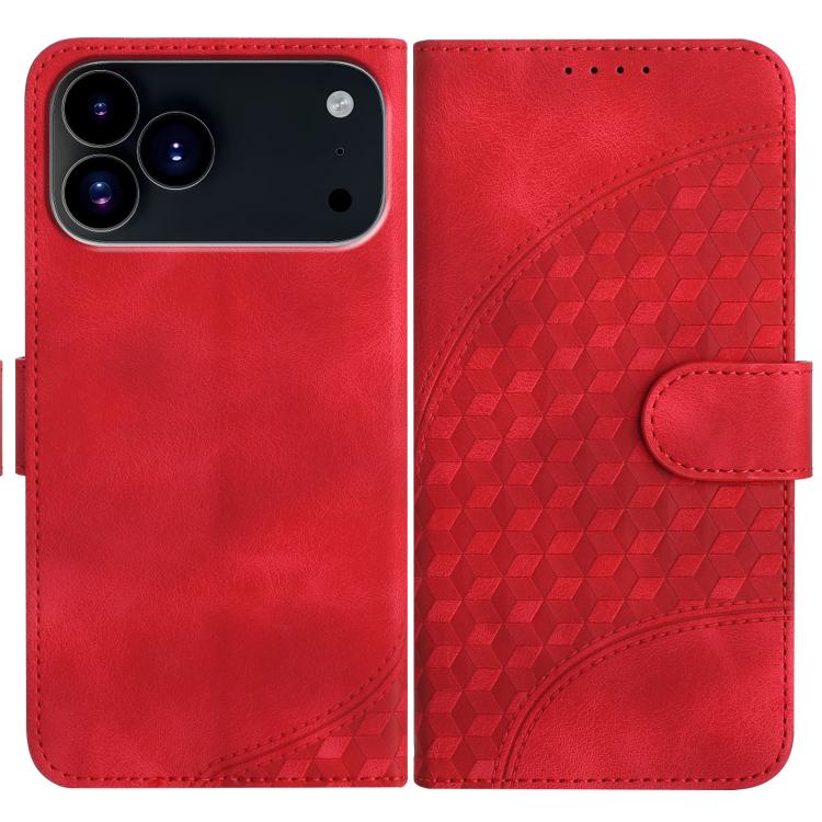 YX0060 Elephant Head Embossed Phone Leather Case with Lanyard