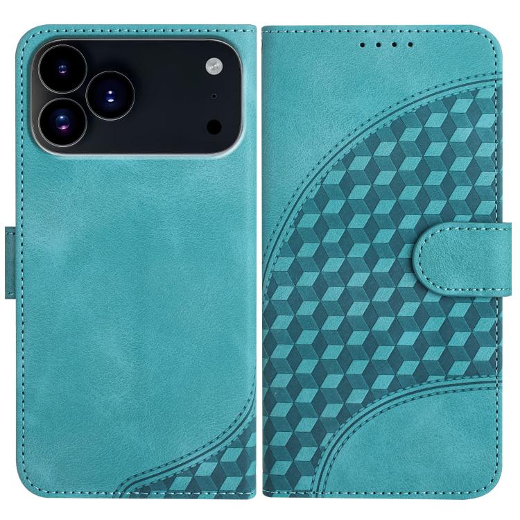 YX0060 Elephant Head Embossed Phone Leather Case with Lanyard