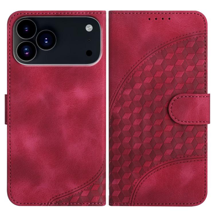 YX0060 Elephant Head Embossed Phone Leather Case with Lanyard