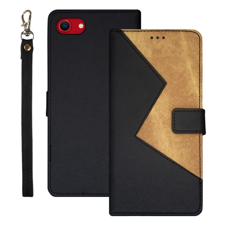 idewei Two-color Splicing Leather Phone Case, For iPhone 16e, For iPhone 15 Pro Max, For iPhone 15 Pro