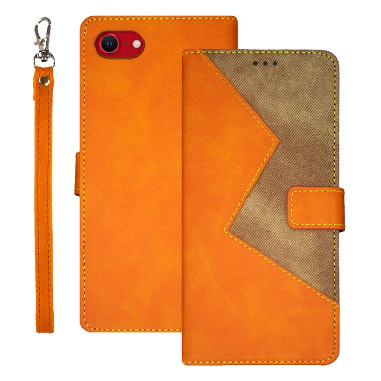 idewei Two-color Splicing Leather Phone Case, For iPhone 16e, For iPhone 15 Pro Max, For iPhone 15 Pro