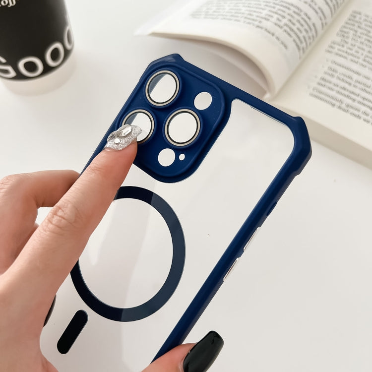 Colorful Two-Color Lens Film MagSafe Magnetic Horn Acrylic+TPU Case, For iPhone 15 Pro Max, For iPhone 15 Pro, For iPhone 15 Plus, For iPhone 15
