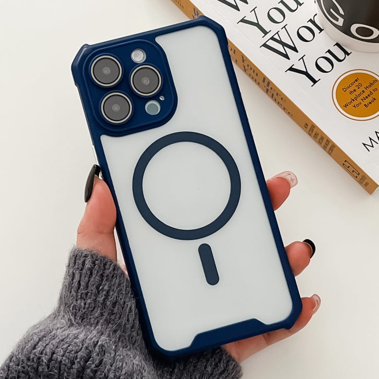 Colorful Two-Color Lens Film MagSafe Magnetic Horn Acrylic+TPU Case, For iPhone 15 Pro Max, For iPhone 15 Pro, For iPhone 15 Plus, For iPhone 15