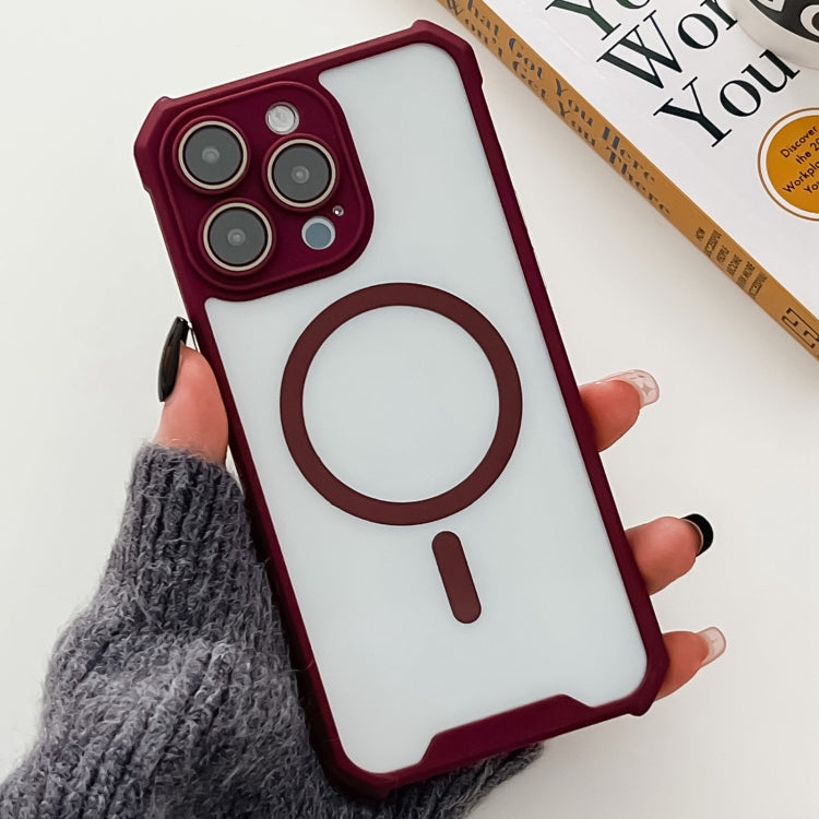 Colorful Two-Color Lens Film MagSafe Magnetic Horn Acrylic+TPU Case, For iPhone 15 Pro Max, For iPhone 15 Pro, For iPhone 15 Plus, For iPhone 15