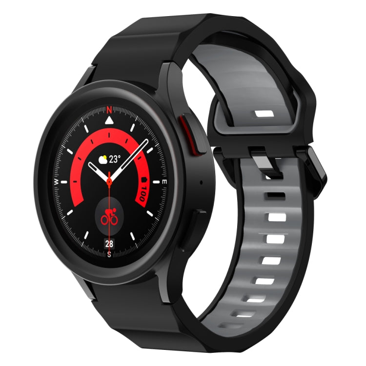 Wave Texture Two Color Silicone Watch Band, For Samsung Galaxy Watch 6
