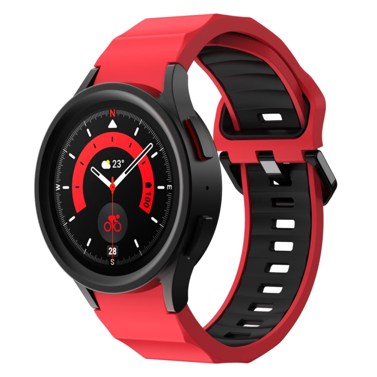 Wave Texture Two Color Silicone Watch Band, For Samsung Galaxy Watch 6