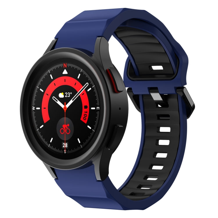 Wave Texture Two Color Silicone Watch Band, For Samsung Galaxy Watch 6