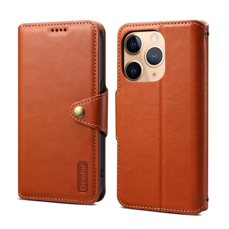Denior Cowhide Texture Wallet Style Leather Phone Case