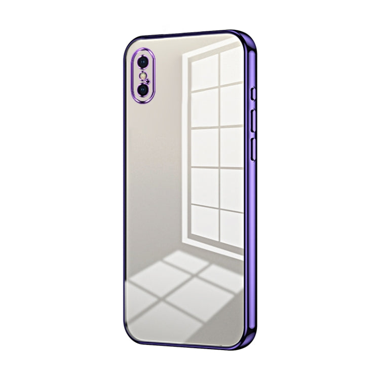 Transparent Plating Fine Hole Phone Case, For iPhone 11 Pro, For iPhone X / XS, For iPhone XR