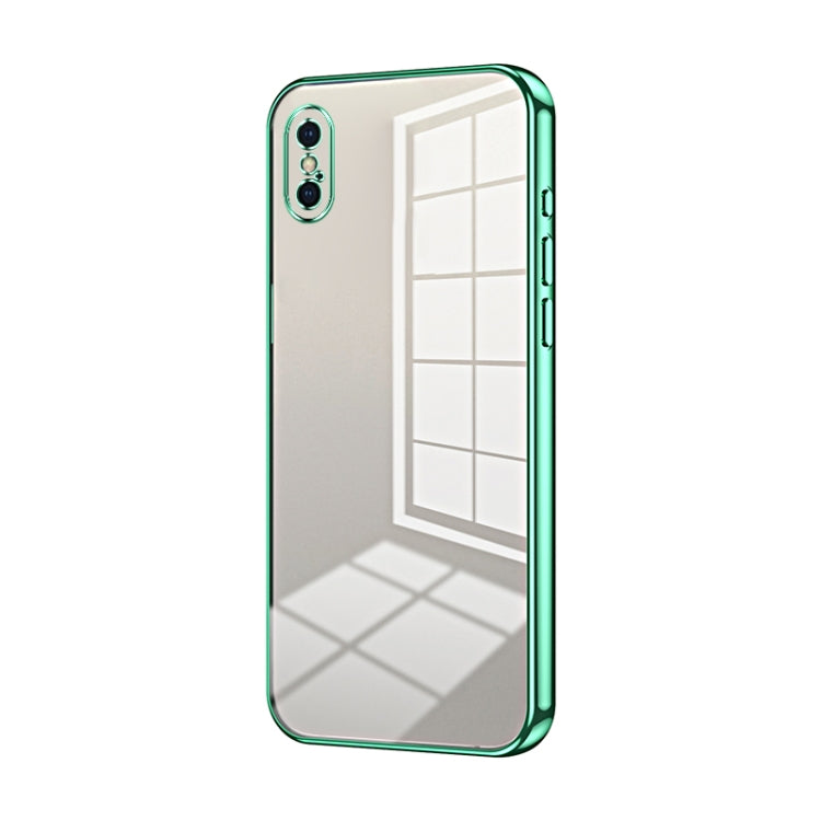 Transparent Plating Fine Hole Phone Case, For iPhone 11 Pro, For iPhone X / XS, For iPhone XR