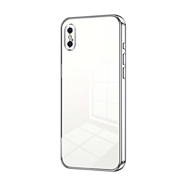 Transparent Plating Fine Hole Phone Case, For iPhone 11 Pro, For iPhone X / XS, For iPhone XR