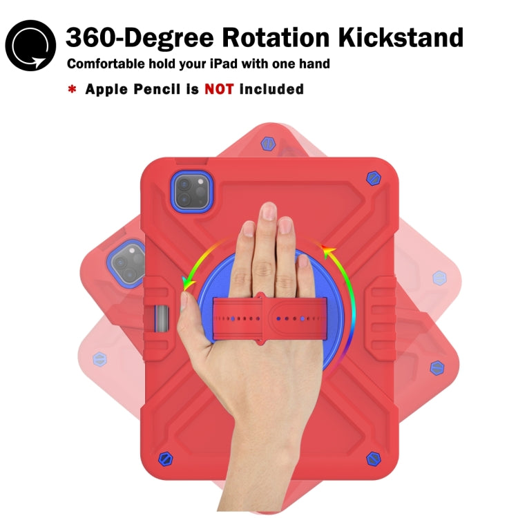 X Rotation PC Hybrid Silicone Tablet Case with Strap