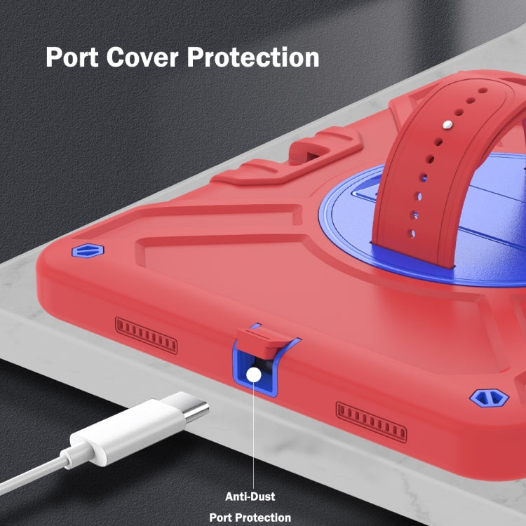 X Rotation PC Hybrid Silicone Tablet Case with Strap