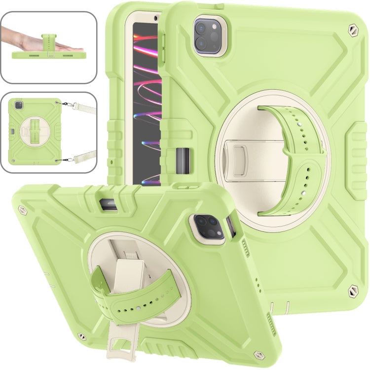 X Rotation PC Hybrid Silicone Tablet Case with Strap