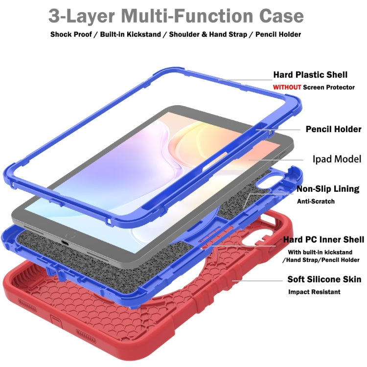 X Rotation PC Hybrid Silicone Tablet Case with Strap
