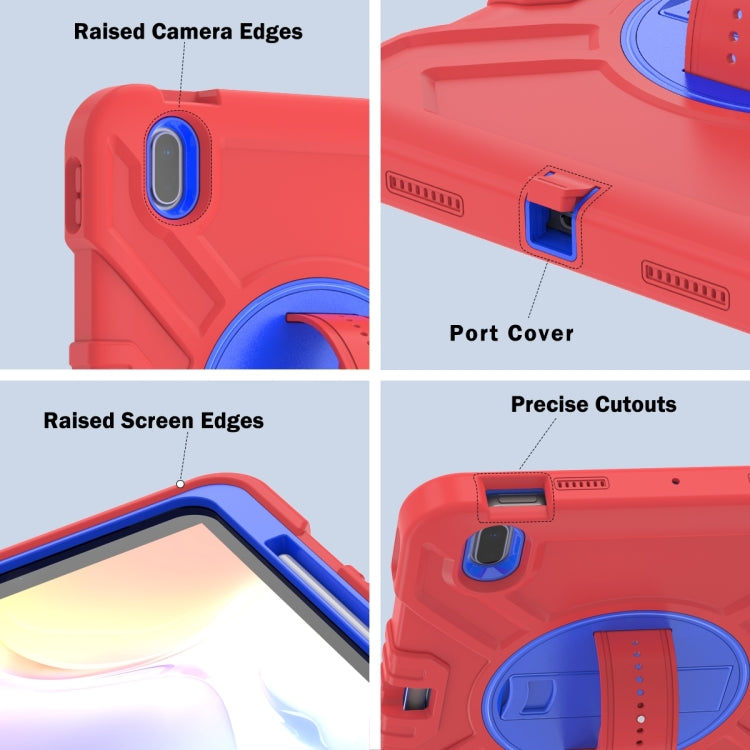 X Rotation PC Hybrid Silicone Tablet Case with Strap