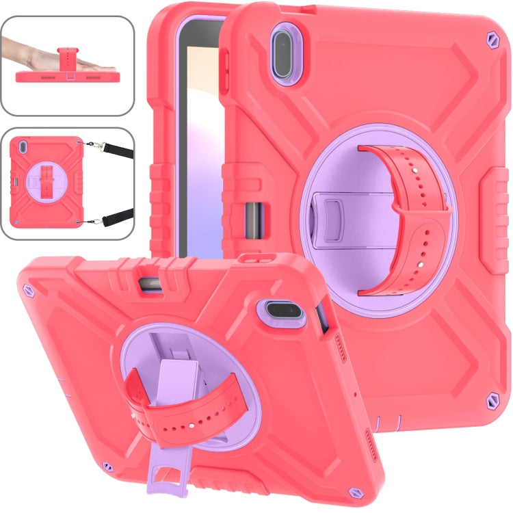 X Rotation PC Hybrid Silicone Tablet Case with Strap