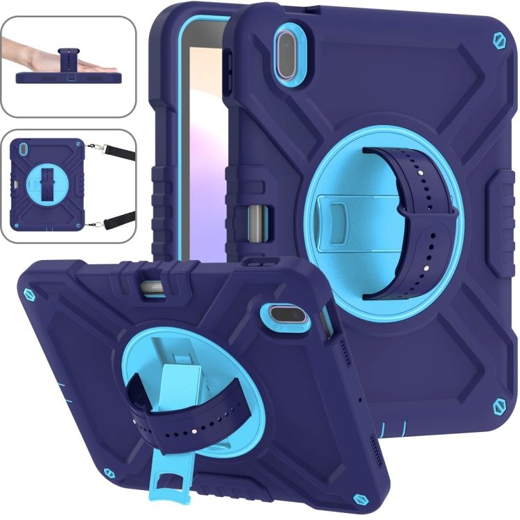 X Rotation PC Hybrid Silicone Tablet Case with Strap