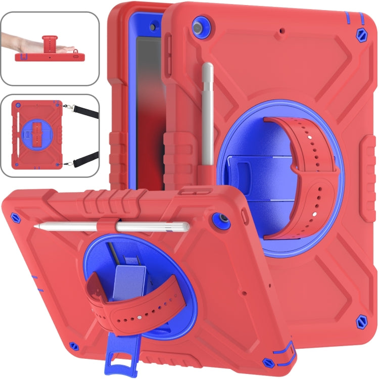 X Rotation PC Hybrid Silicone Tablet Case with Strap