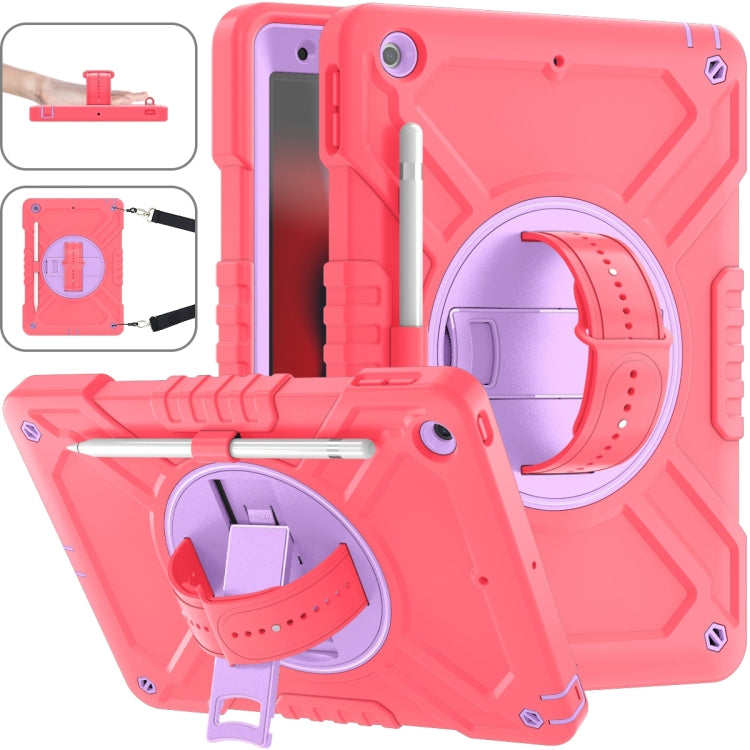 X Rotation PC Hybrid Silicone Tablet Case with Strap